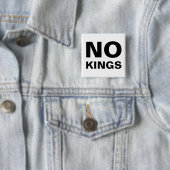 No Kings bold typography protest Button (Beispiel)