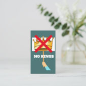 No Kings Business Card Visitenkarte (Stehend Vorderseite)
