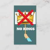 No Kings Business Card Visitenkarte (Vorderseite)