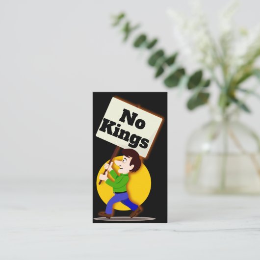 No Kings Business Card Visitenkarte (Stehend Vorderseite)