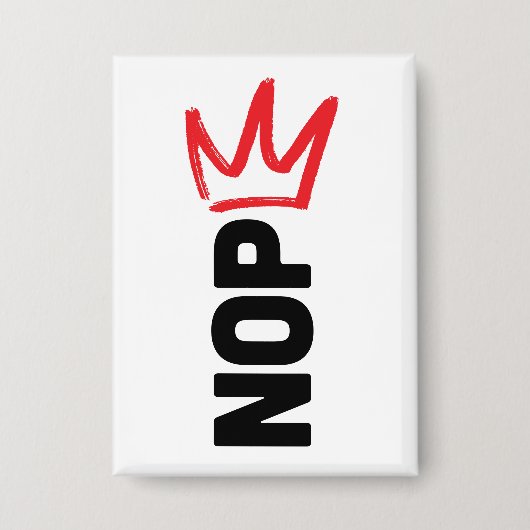 No Kings Button (Vorderseite)