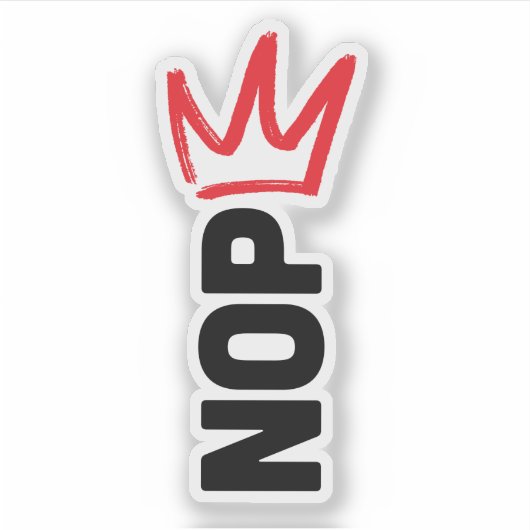 No Kings Button Aufkleber (Vorderseite)