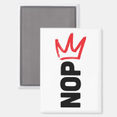 No Kings Button Magnet (Vorderseite/Rückseite)