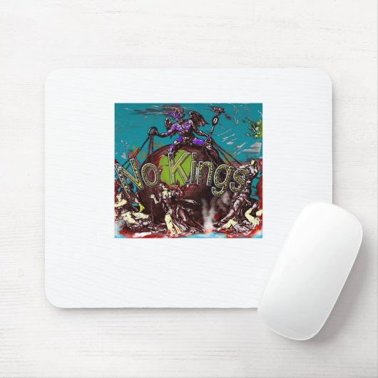 No Kings Classic Modern Minimal Style Mousepad (Mit Mouse)