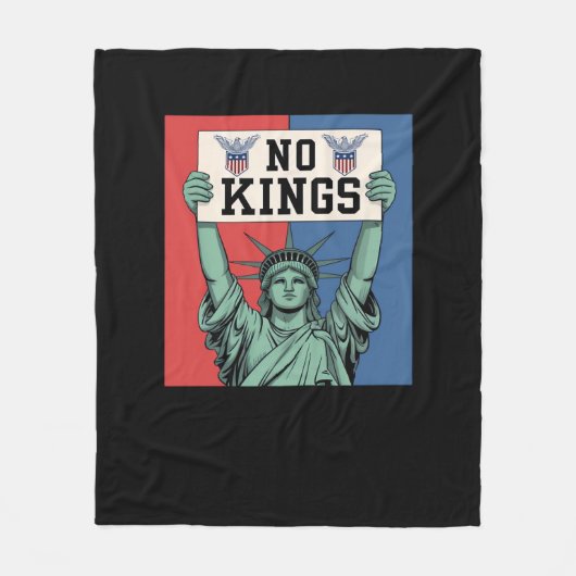No Kings Classic Patriotic Style Fleecedecke (Vorderseite)