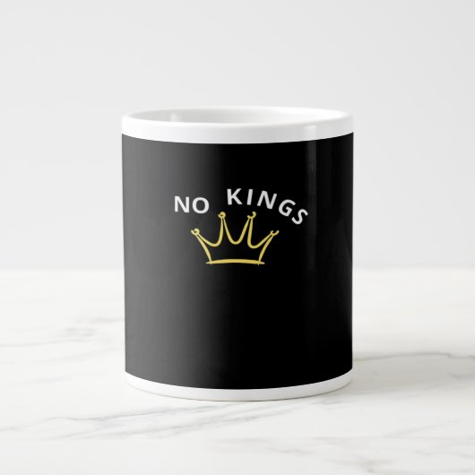 No Kings Classic Retro Cool Jumbo-Tasse (Vorderseite)
