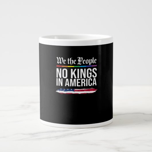 No Kings Day Classic Patriotic Style Jumbo-Tasse (Vorderseite)