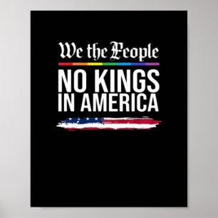No Kings Day Classic Patriotischer Stil Poster