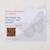 No Kings Day Monarch Butterfly Activist Art Postkarte (Rückseite)