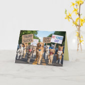 No Kings Day Pet Protest Card Karte (Gelbe Blume)