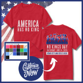 No Kings Day Protest Customizable City and Staat T-Shirt