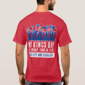 No Kings Day Protest Customizable City and Staat T-Shirt (Rückseite)