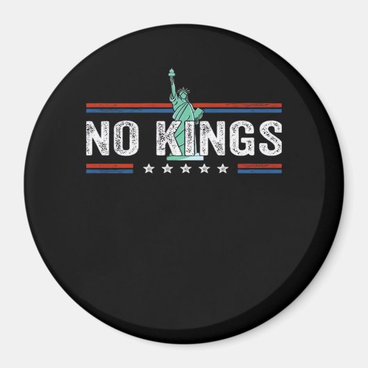 No Kings Day Retro Classic Design Magnet (Vorne)