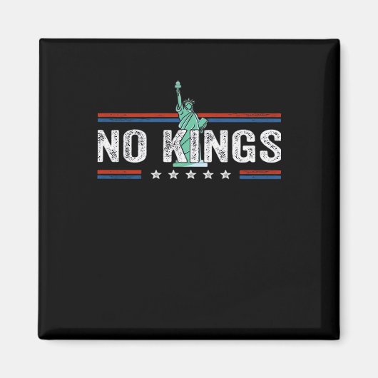 No Kings Day Retro Classic Design Magnet (Vorne)