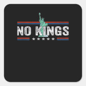 No Kings Day Retro Classic Design Quadratischer Aufkleber (Vorderseite)