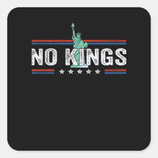 No Kings Day Retro Classic Design Quadratischer Aufkleber