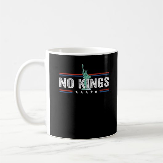 No Kings Day Retro Graphic Kaffeetasse (Links)