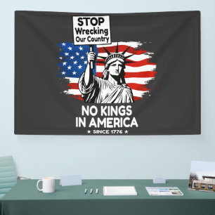 No Kings Day – Stoppt die Zerstörung unseres Lande Banner