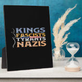 No Kings, Fascists, Tyrants, Nazis – Anti-Authorit Fotoplatte (Seite)