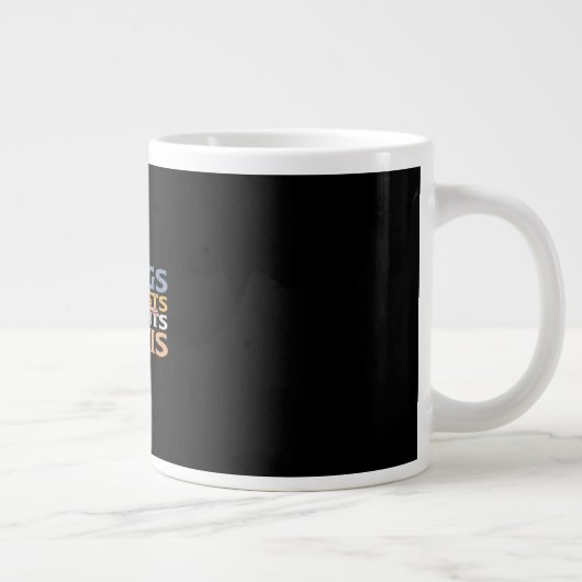 No Kings, Fascists, Tyrants, Nazis – Anti-Authorit Jumbo-Tasse (Rechts)