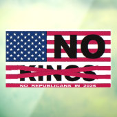 "NO kings"  Fensteraufkleber (Blatt 3)