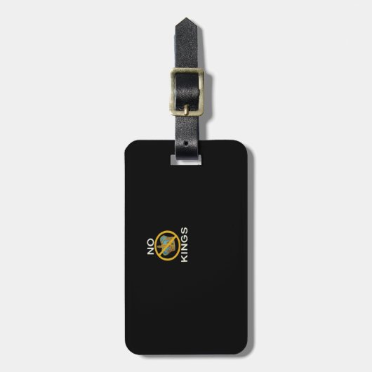 No Kings  Funny Design Gepäckanhänger (Vorderseite vertikal)