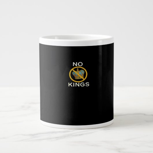No Kings  Funny Design Jumbo-Tasse (Vorderseite)