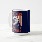 No Kings Geboren Free Bleibe Free Eagle Kaffeetasse (Vorderseite Links)