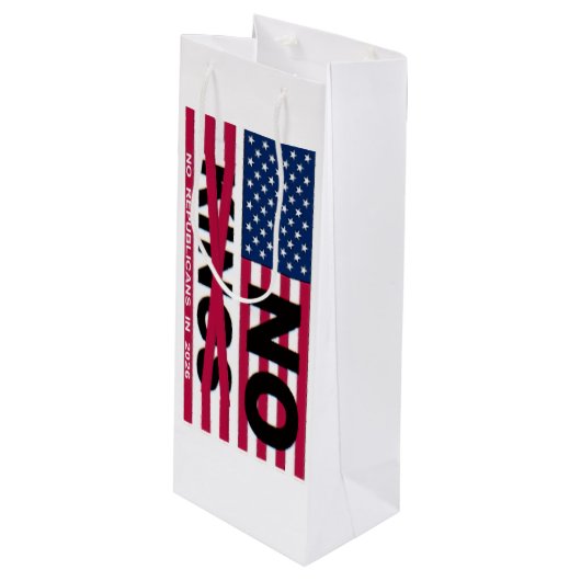 NO KINGS GESCHENKTÜTE FÜR WEINFLASCHEN (Vorderseite Schrägansicht)