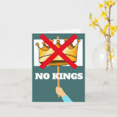 No Kings Greeting Card Karte (Gelbe Blume)