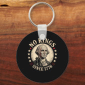 No Kings In America 1776 Freedom Retro Classic Schlüsselanhänger (Vorderseite)