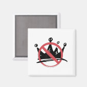 No Kings In America 2025 4. Juli Magnet (Vorderseite/Rückseite)