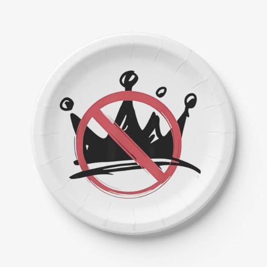 No Kings In America 2025 4. Juli Pappteller (Vorderseite)