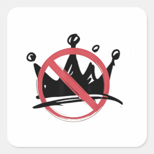 No Kings In America 2025 4. Juli Quadratischer Aufkleber