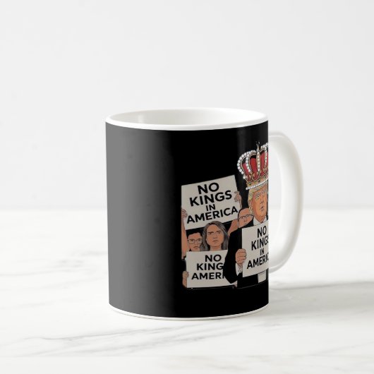 No Kings In America Anti Classic Bold Style Kaffeetasse (VorderseiteRechts)