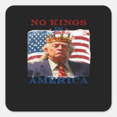 No Kings In America Anti Classic Simple Clean Quadratischer Aufkleber (Vorderseite)