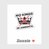 No Kings In America Anti Essential Retro Style Aufkleber (Blatt)