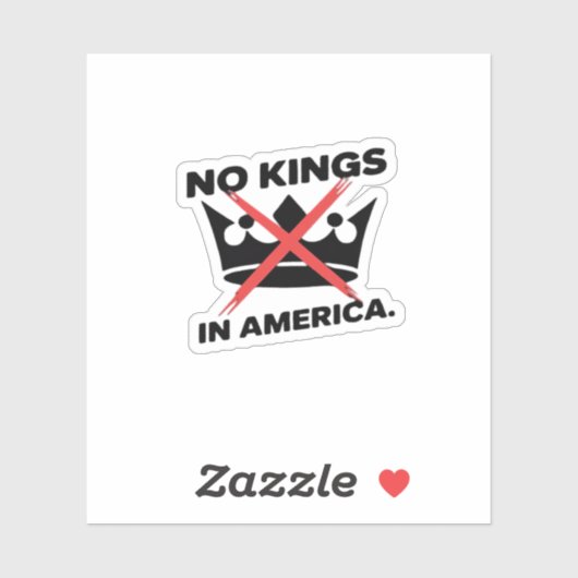 No Kings In America Anti Essential Retro Style Aufkleber (Blatt)