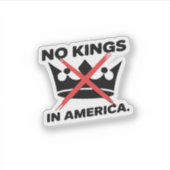 No Kings In America Anti Essential Retro Style Aufkleber (Vorderseite)