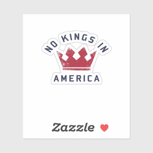 No Kings In America Anti Fascism USA Classic Aufkleber (Blatt)