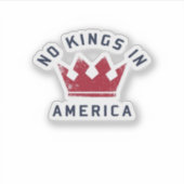 No Kings In America Anti Fascism USA Classic Aufkleber (Vorderseite)