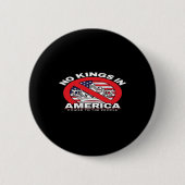 No Kings In America Anti-Monarchy Patriotic Design Button (Vorderseite)
