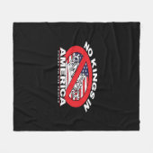 No Kings In America Anti-Monarchy Patriotic Design Fleecedecke (Vorderseite (Horizontal))