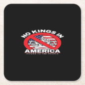 No Kings In America Anti-Monarchy Patriotic Design Rechteckiger Pappuntersetzer (Vorderseite)