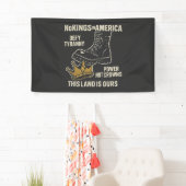 No Kings in America Anti-Trump 4. Juli Banner (Insitu)
