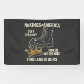 No Kings in America Anti-Trump 4. Juli Banner (Horizontal)