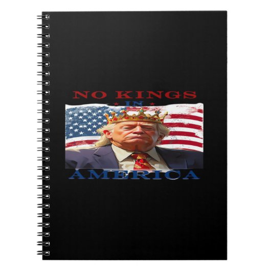 No Kings In America Anti-Trump Creative Design Notizblock (Vorderseite)