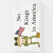 No Kings in America Anti-Trump Protest Banner (Vertikal)