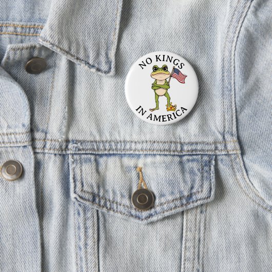No Kings in America Anti-Trump Protest Button (Beispiel)