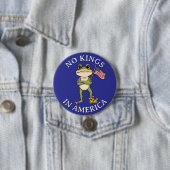 No Kings in America Anti-Trump Protest Large Button (Beispiel)